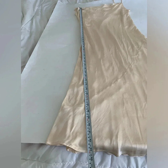 Park & Fifth satin slip midi dress. Color is  champagne, size extra large. - Picture 14 of 15